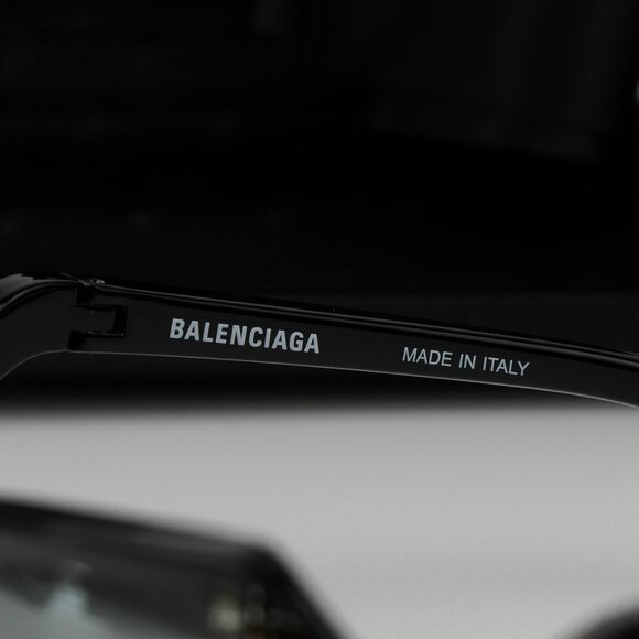 BRAND NEW Balenciaga BB0289S 001 Black Silver Mirror Wraparound Unisex Sunglasse main image 5